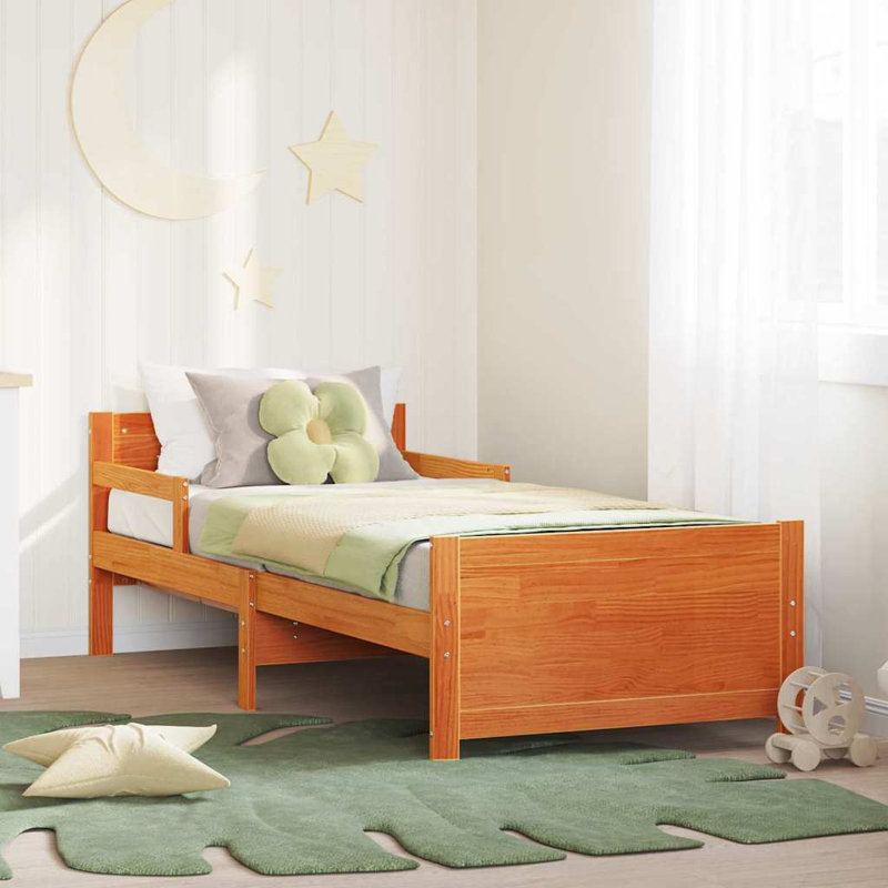 Bed Frame with Headboard Engineered Wood