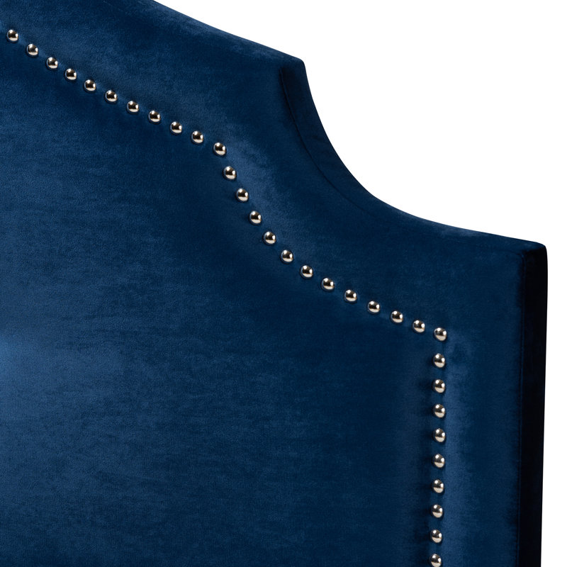 Miccah Upholstered Headboard, Queen, Royal Blue