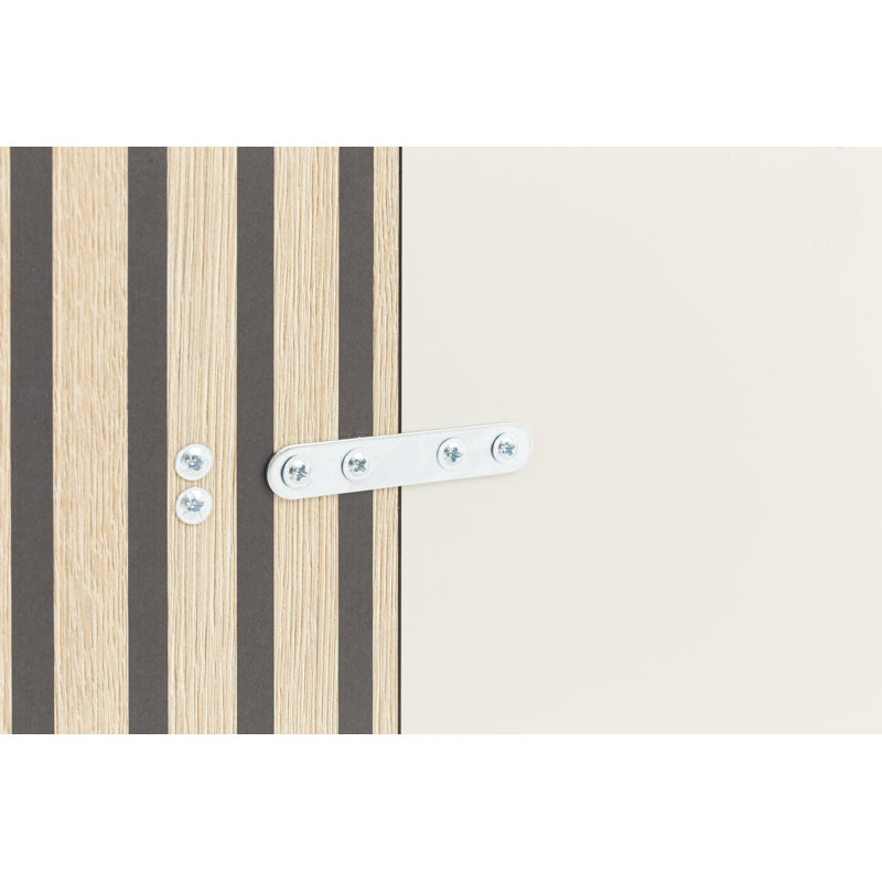 Magna Hall Tree 73.5cm Wide, Cream beige / Black matt / Acoustic decor