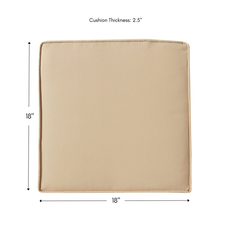 Outdoor Dining Chair Seat Pad, Stone