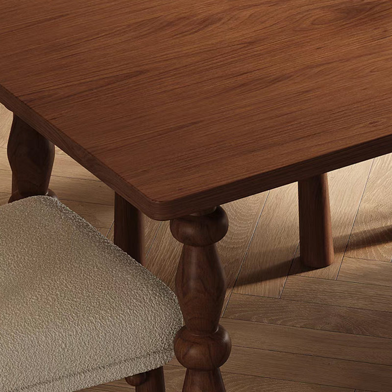 Middle aged dining table and chair combination, 29.52"H x 78.74"L x 35.43"W
