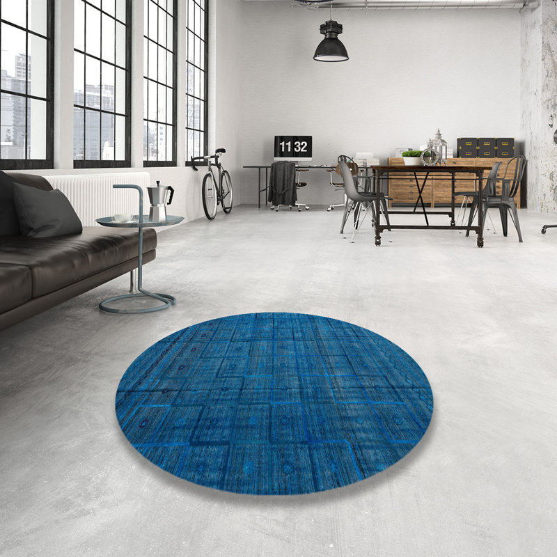 Tapis décoratif multicolore à motif abstrait, Rond 5 pi