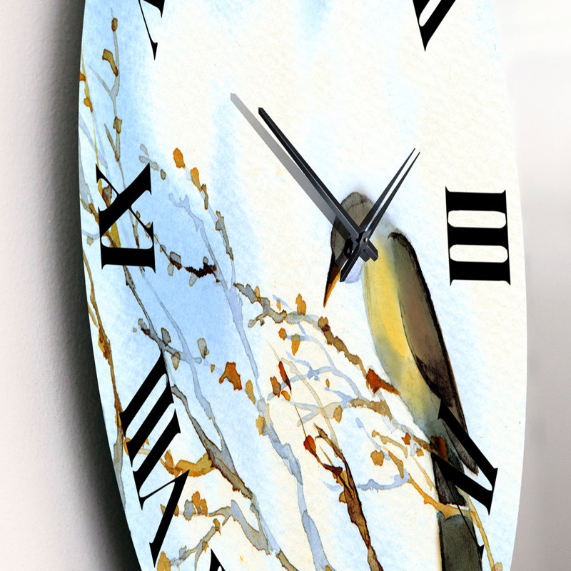 Old Bare Tree In Rustic Landscape - Traditional wall clock, Small