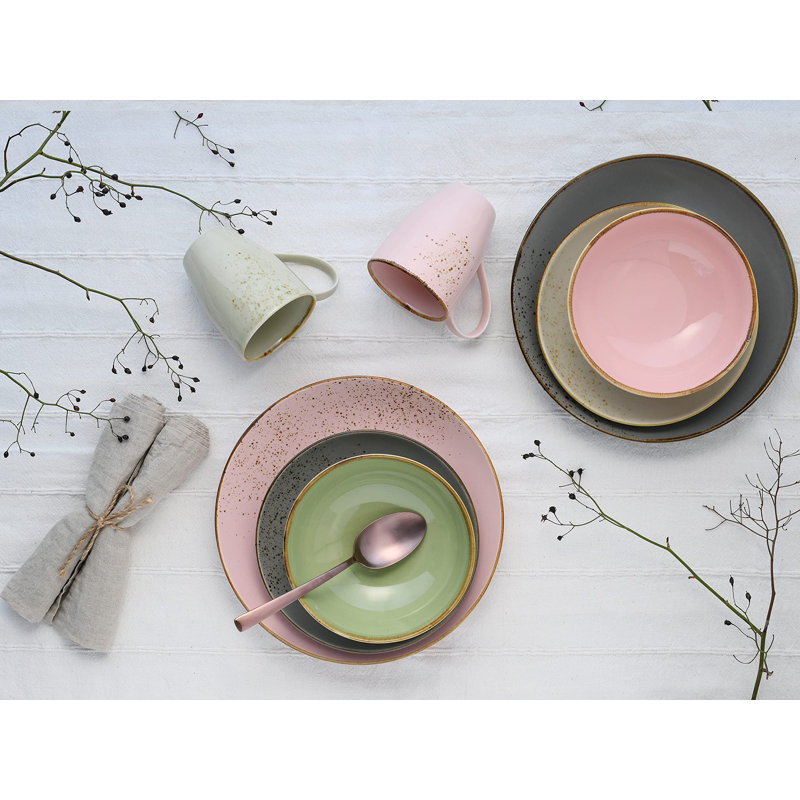 Leecy Piece Ceramic Dinnerware Set - Service for 4