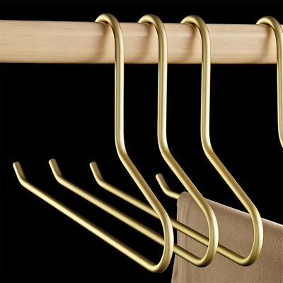 Cintre pour pantalons en aluminium en forme de cygne - Organisateur de pantalons antidérapant