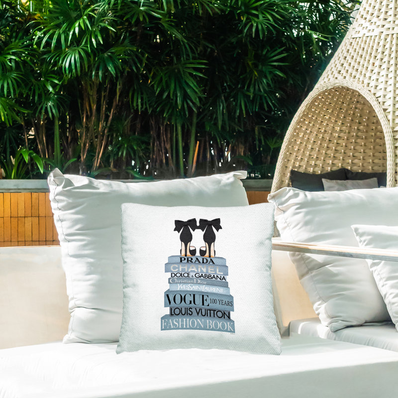 Coussin d'extérieur Stupell Industries Blue Fashion