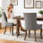 Farmhouse Upholstered Side Chairs Set of 6, Vintage Solid Wood Kitchen Dining Chairs with Nailhead Trim & High Back Support, 350lbs Weight Capacity-297677720