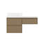 Ensemble de meuble-lavabo mural 48 po avec plateau en pierre reconstituée et armoire de rangement modulaire-334912611