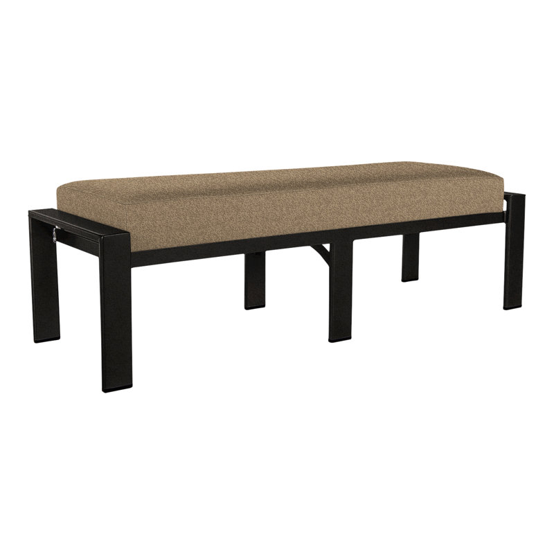 Studio Patio Bench, Carbon Black, Mainstreet Latte