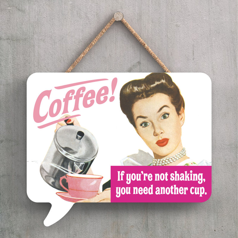 Pinup Coffee Another Cup - No Frame Print on MDF
