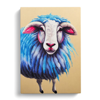 Watercolour Sheep No.6 - Wrapped Canvas Painting