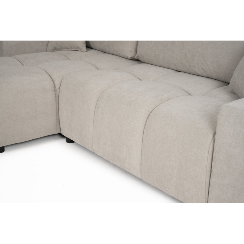 Sectional, Left Hand Facing, Cream