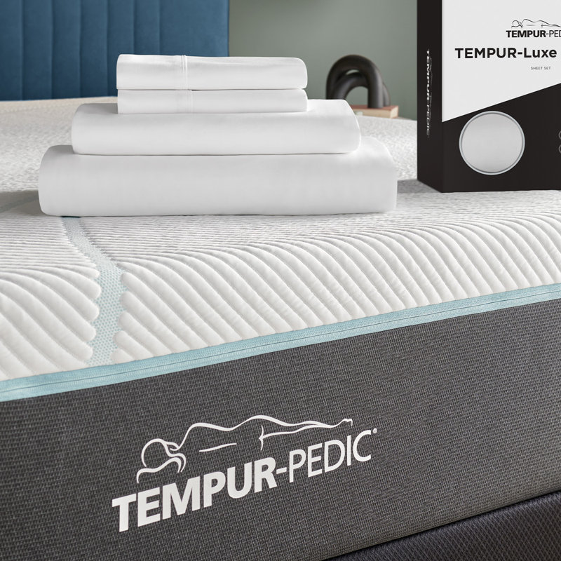 Tempur-Luxe Egyptian Sheet Set, White, Full/Double Sheet Set /1 Fitted Sheet/2 Pillowcase