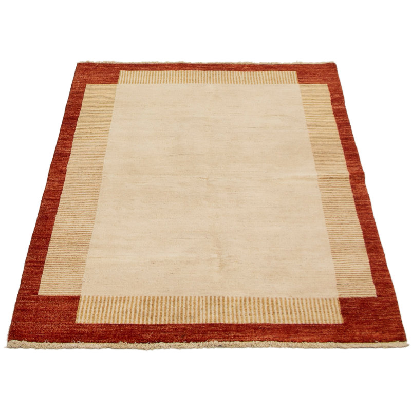 Tapis décoratif en laine de conception unique noué à la main New Age 4 pi 1 po x 6 pi 1 po Bernave