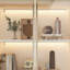 Display Cabinet with Glass Doors and Lights, Glass Display Cabinet with 4-Tier Storage Shelves, Pop-up Design, Trophy Case (80cm W x 40cm D x 160cm H)-299504275