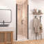 Porte de douche pivotante en verre sans cadre avec verre certifié-121686803
