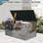 Domi Louvered 190 Gallons Patio Metal Storage Box Outdoor Lockable Deck Box-122071843