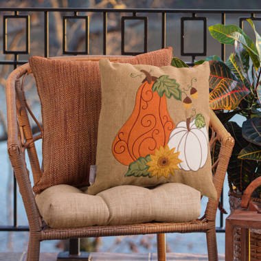 MIKE & Co. NEW YORK Fall Season Decorative Throw Pillow Pumpkins