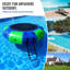 Trampoline aquatique gonflable de 10 pi, plateforme flottante récréative pour enfants et adultes avec échelle de corde et pompe électrique, idéale pour les étangs, les bassins et les piscines-128832068