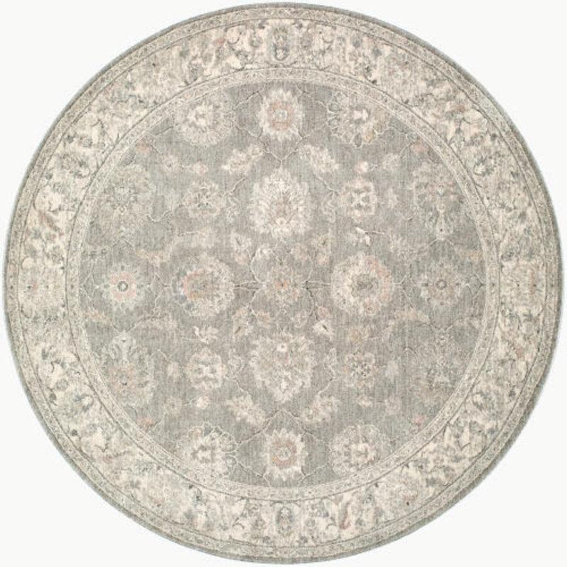 Tapis d'intérieur tissé à la machine Hendrick, Rond 7 pi 10 po