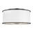 Silk Screen White Inside Clear Outside Glass Diffuser And White Linen Fabric Shade Flush Mount-112699481