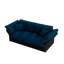 Grand lit convertible en velours 3 en 1 de 74,8 po, 2 coussins moelleux, conception compacte et compacte-1076040555