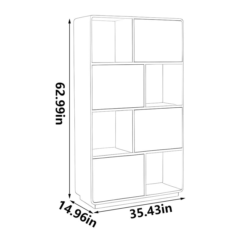 Black walnut all solid wood bookcase