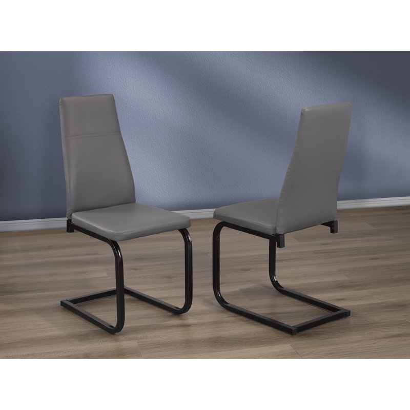 Chaise d'appoint rembourrée Frohne, Noir, Gris