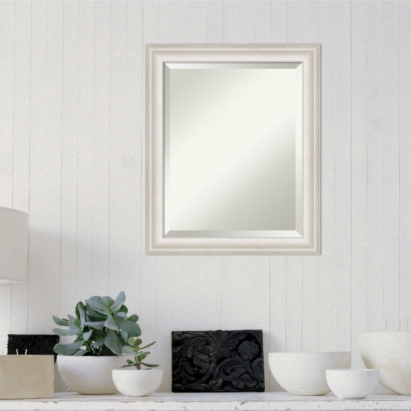 Reshard Wall Mirror, White Wash Silver, 24" x 20"