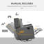 Fauteuil berçant à oreilles inclinable, pivotant et inclinable pour chambre de bébé avec capitonnage à boutons, siège de cinéma maison simple pour le salon, la chambre à coucher