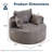 2 Pieces - 49" Corduroy Upholstered Barrel Chair, Oversized Compression Round Chaise Lounge, No Assembly Required-784046547