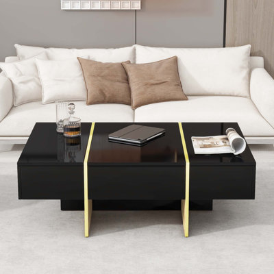 Table basse moderne à 2 tiroirs