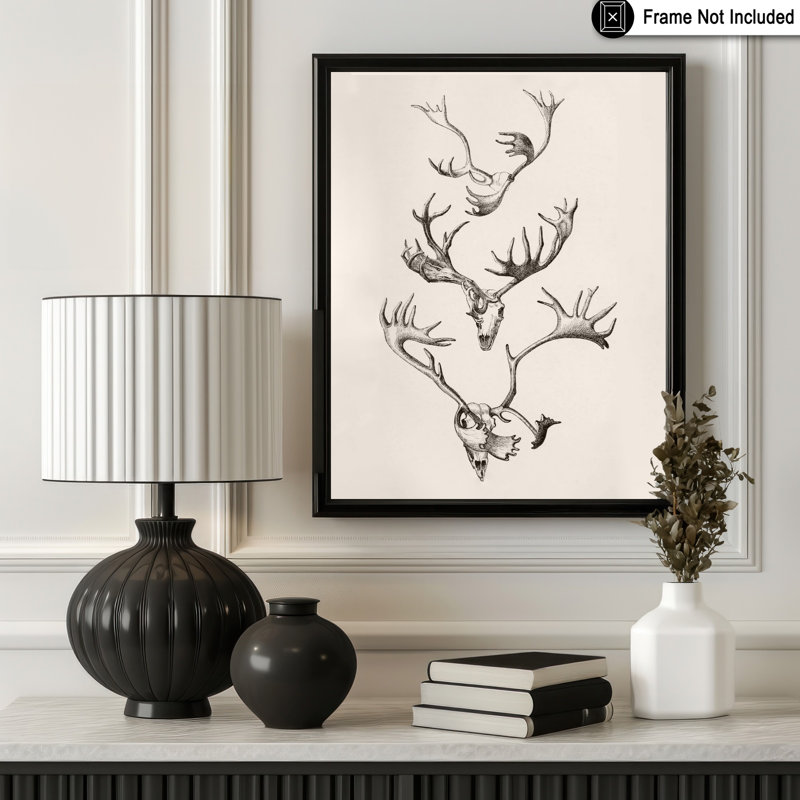Crâne et bois, Unframed, Poster, 08"H x 10"W