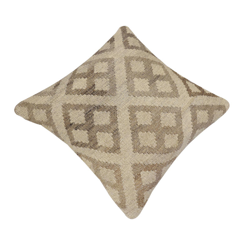 Housse et insert de coussin carré synthétique 100% laine synthétique