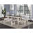 Dining Room Furniture 1X Bench Gray Fabric Cushion Seat White Clean Lines
