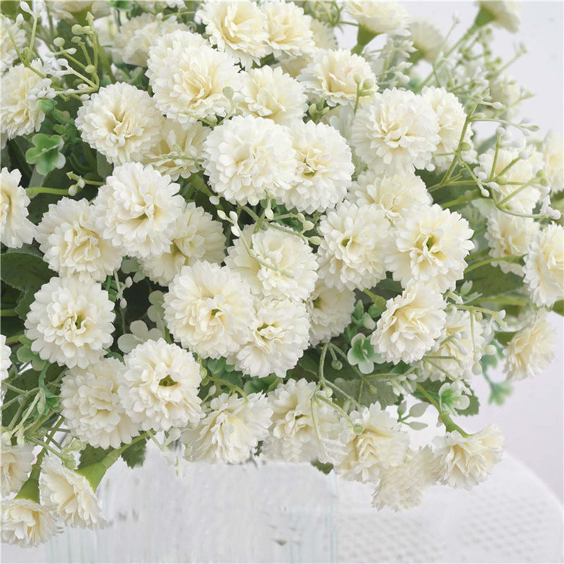  Faux fleurs artificielles pour la décoration intérieure, White