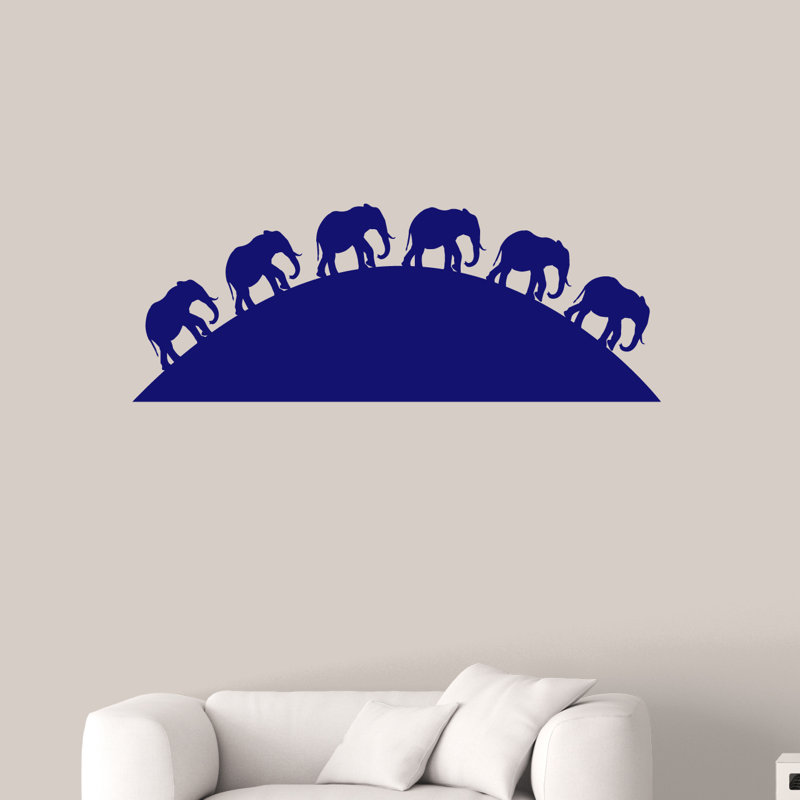 Jasinski Animals Wall Decal, Navy Blue