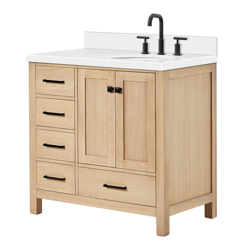 Ensemble de meuble-lavabo simple 37 po Cambridge, Chêne