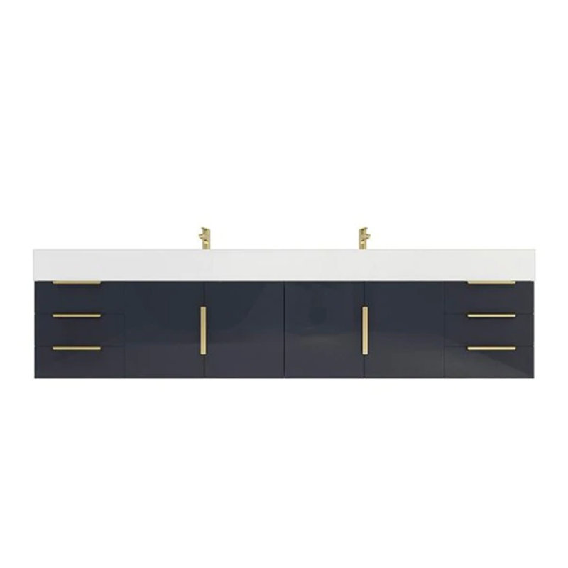 Meuble-lavabo mural simple l 84 po x P 20 po x H 22 po Ivanees Blossom