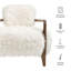 Chaise d'appoint en fausse fourrure blanche Zinnia-224999342