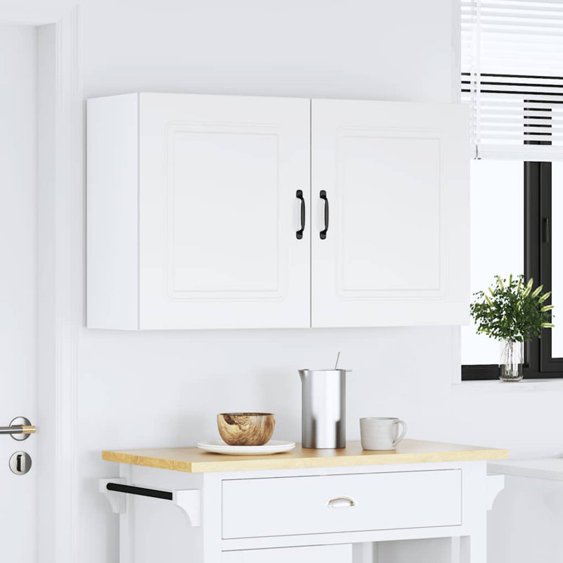 Kitchen Wall Cabinets 2 Pcs Kalmar White Engineered Wood