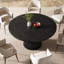 Table de salle à manger ronde, table de cuisine circulaire en bois de 47,2 pouces avec base cannelée robuste, salle à manger moderne-10177002-24655260