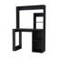 Bureau d'ordinateur, huche, finition wengé noir