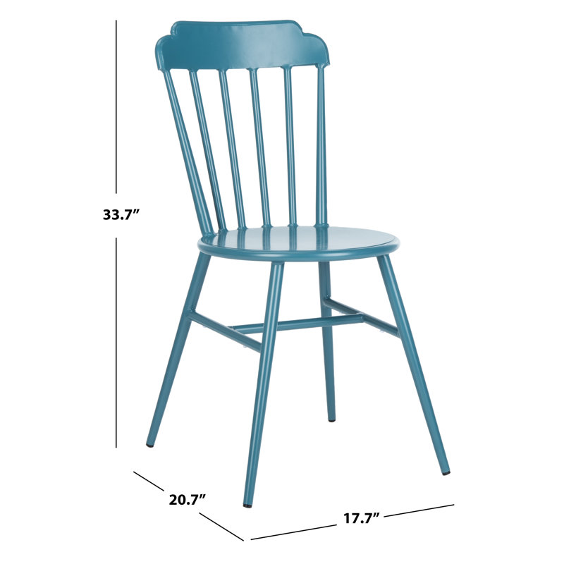Chaise de patio empilable Davion, Bleu marine mat