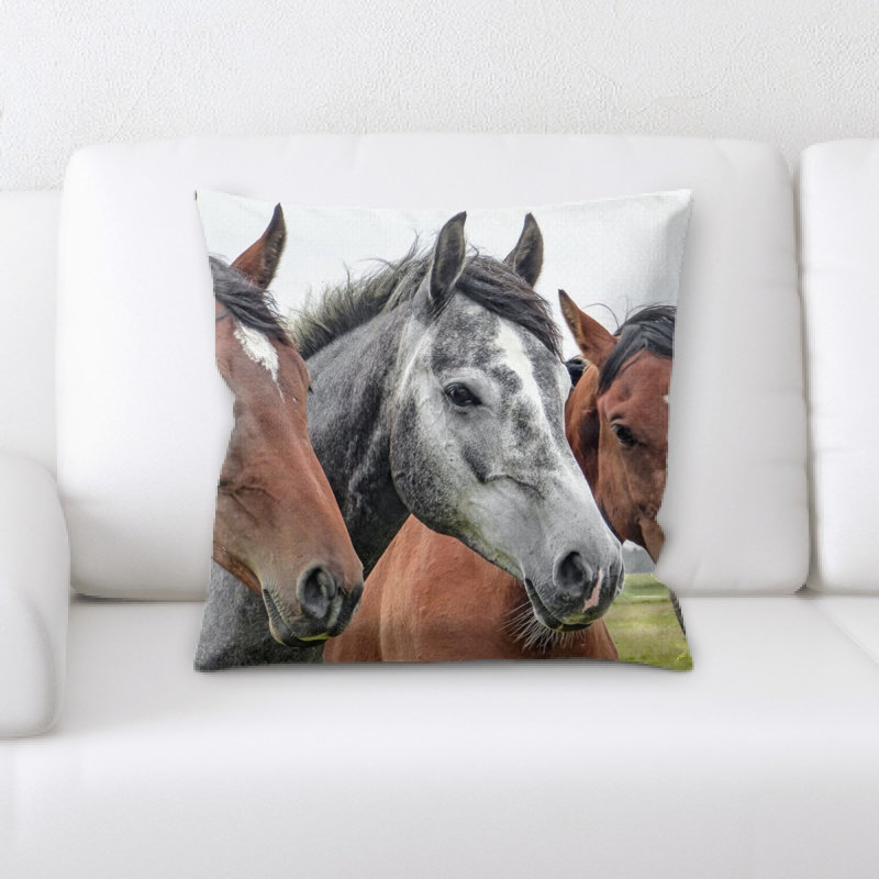 Coussin en chevaux