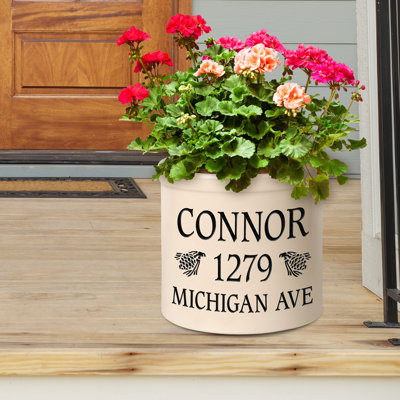 Woodhouse Personalized Pinecone Ceramic Pot Planter