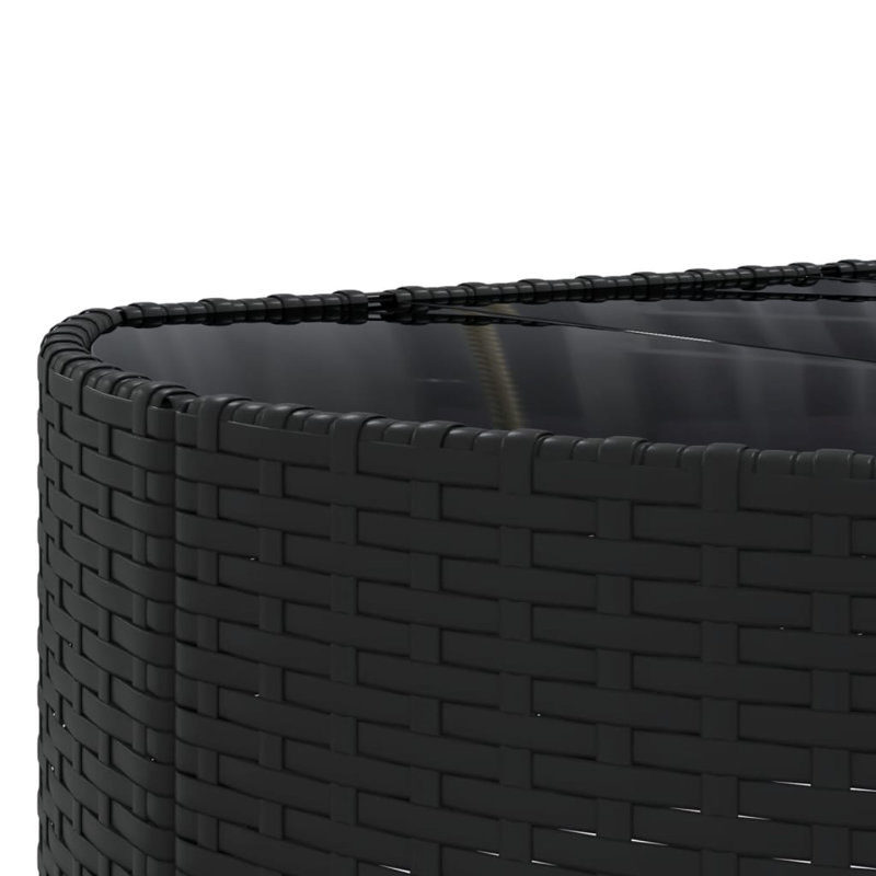 Ensemble de canapé de patio avec coussins en polyester Latitude Run®, Noir, noir, noir, noir, 5, Black