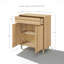 Armoire de rangement l 31,5 po en chêne avec tiroir, armoire d'appoint en bois