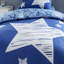 Kids Star Pattern Duvet Cover Set Polycotton Bed Linen with Pillowcases Soft Breathable Quilt Cover Secure Button Closure Easy Care-616181470-616181471