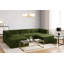 Canapé modulaire contemporain 106 po - 5 pièces canapé surdimensionné en chenille surdimensionné avec repose-pieds vert olive-1383378684-1383378675